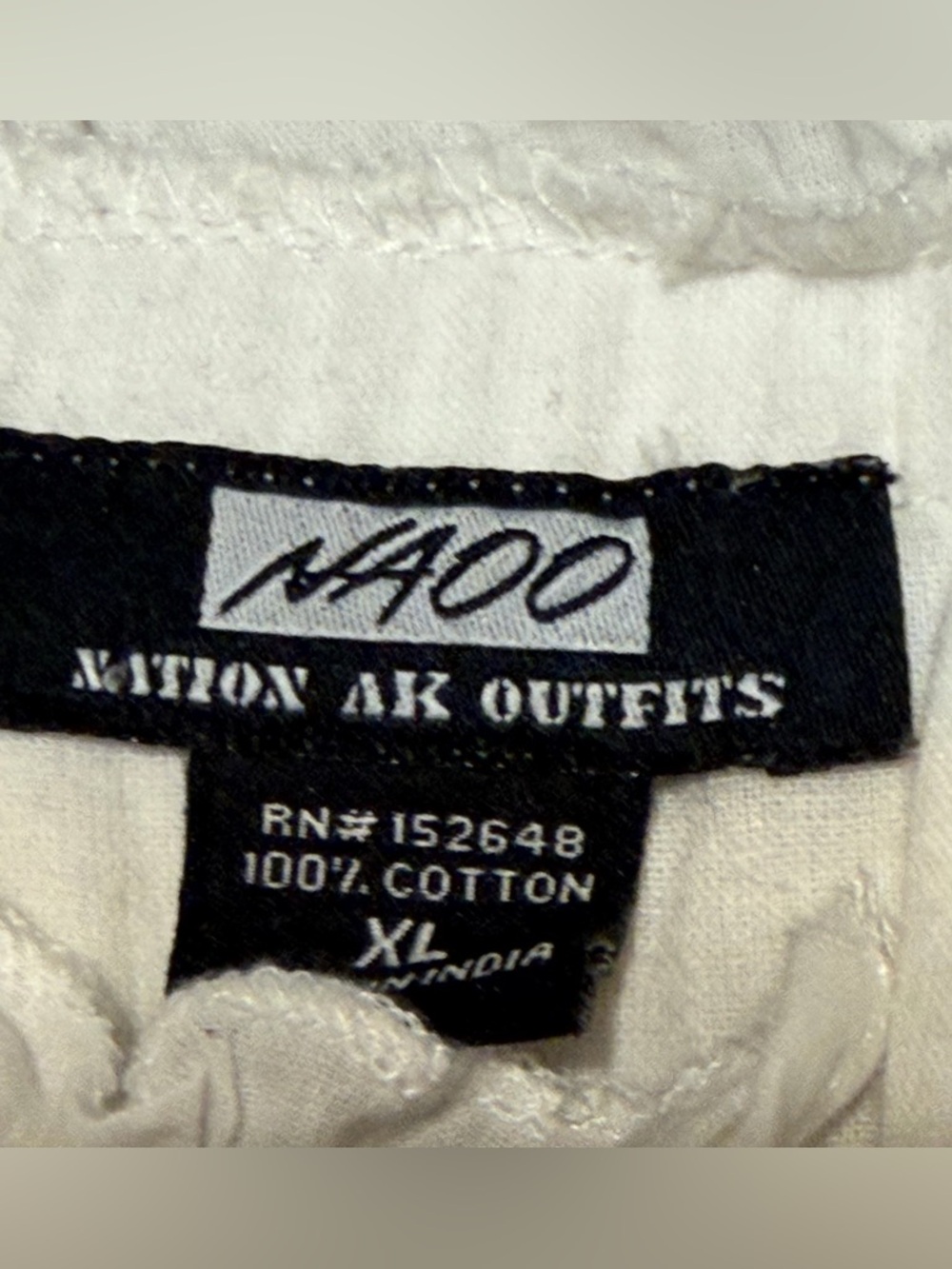 NAOO Nation AK Outfits Bohemian White Crochet Tie-Neck Maxi Dress 100% Cotton - Picture 6 of 7